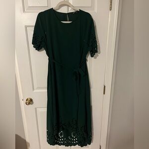 Emerald Green Hi-Low Nursing and Maternity Dress